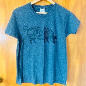 Vegan Tee-Compassionate Cooks Pig Tee